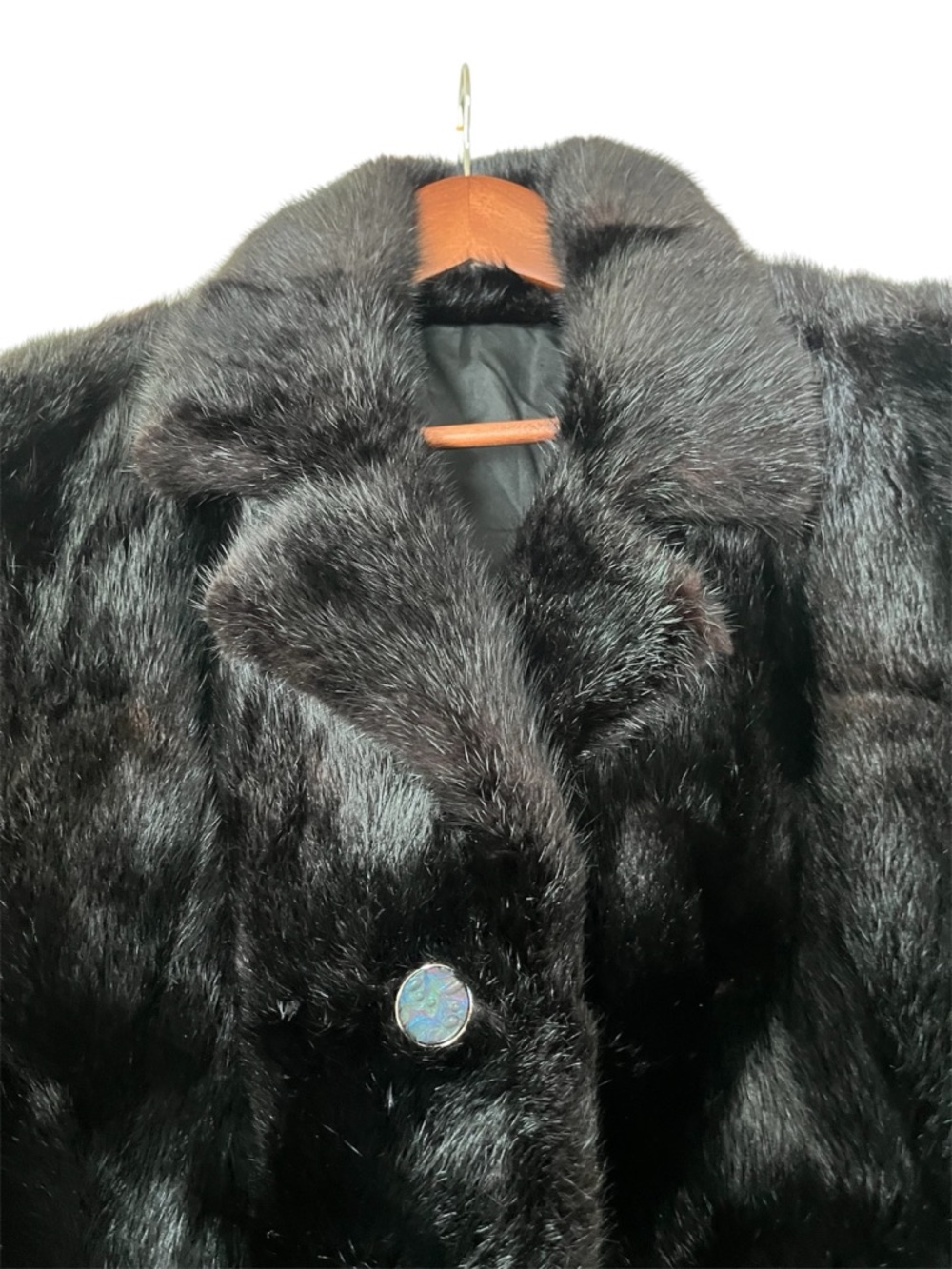 Gorgeous espresso brown vintage mink 3/4 length coat - Picture 6 of 6